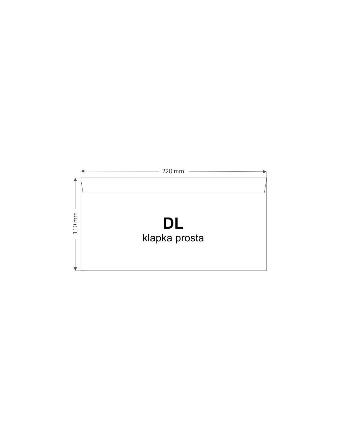 Koperta listowa DL HK 90g biała 50szt. Koperta listowa DL HK 90g biała 50szt.