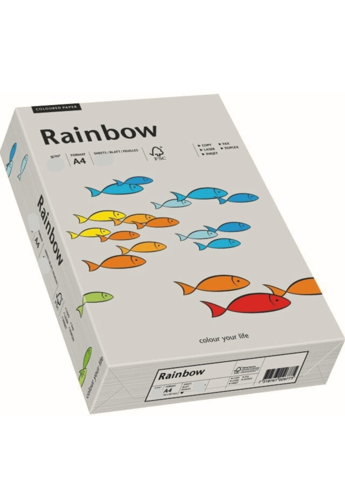 Papier Rainbow 80g R96 szary pak. 500A4 Papier Rainbow 80g R96 szary pak. 500A4