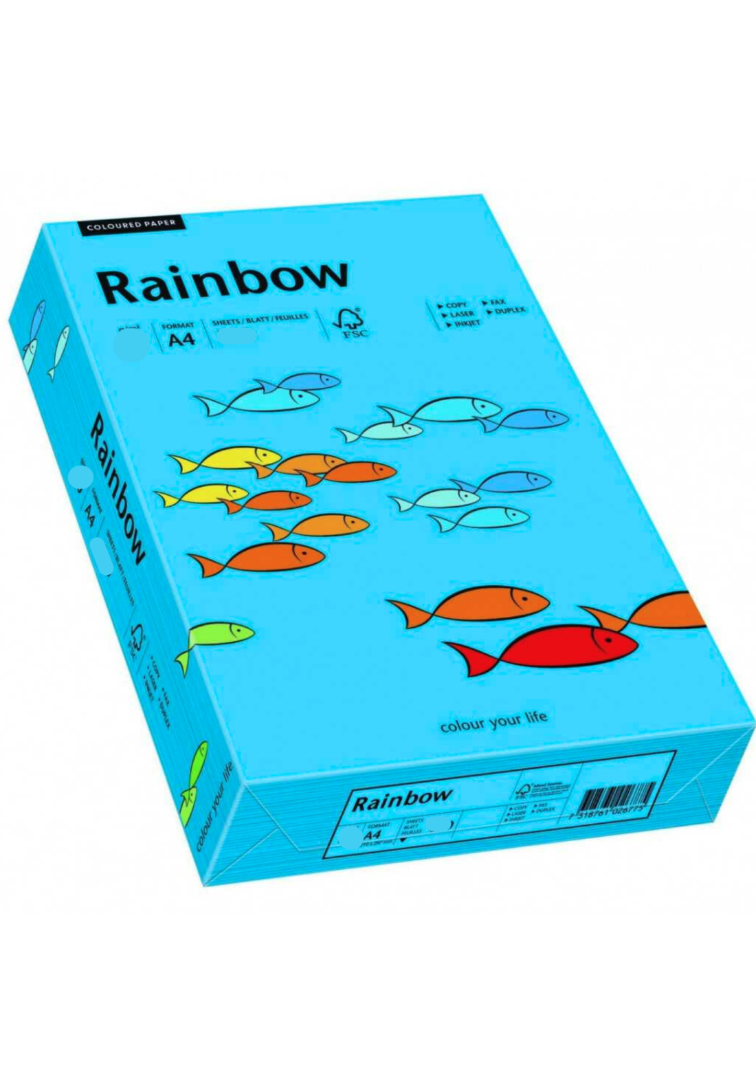 Papier Rainbow 80g R87 niebieski pak. 500A4 Papier Rainbow 80g R87 niebieski pak. 500A4