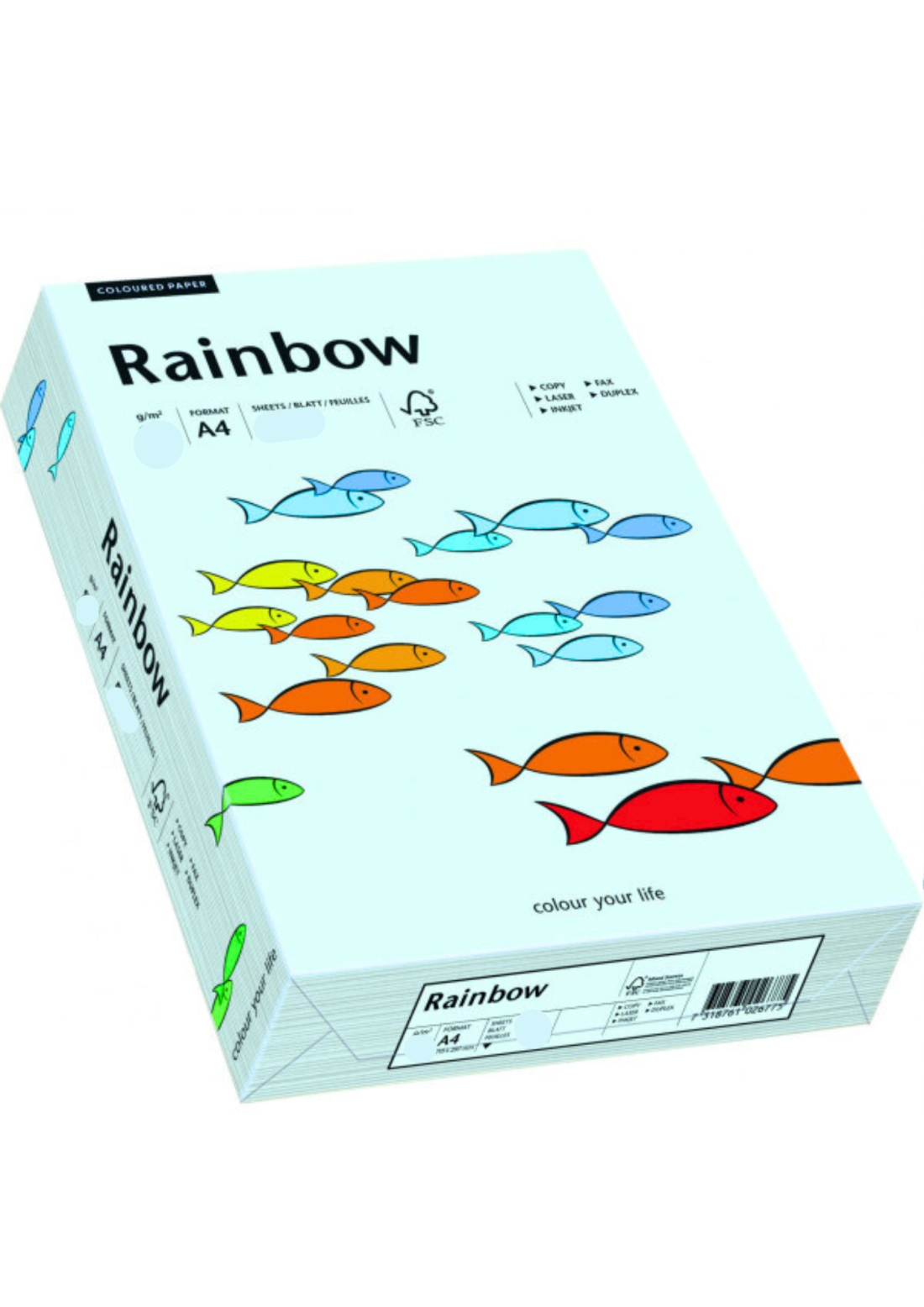 Papier Rainbow 80g R82 jasny niebieski pak. 500A4 Papier Rainbow 80g R82 jasny niebieski pak. 500A4