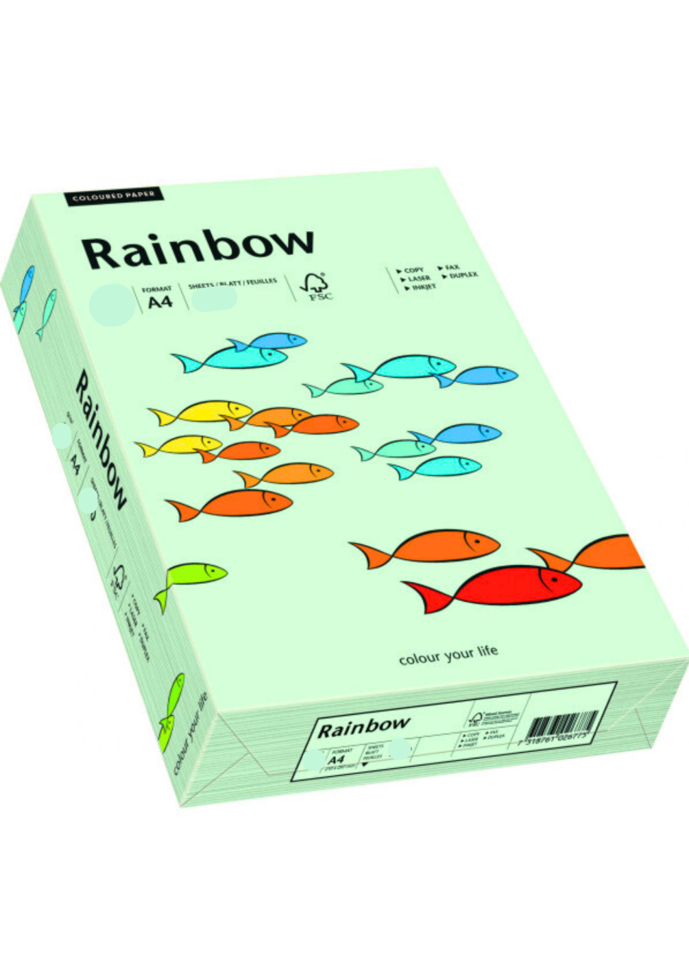 Papier Rainbow 80g R75 miętowy pak. 500A4 Papier Rainbow 80g R75 miętowy pak. 500A4
