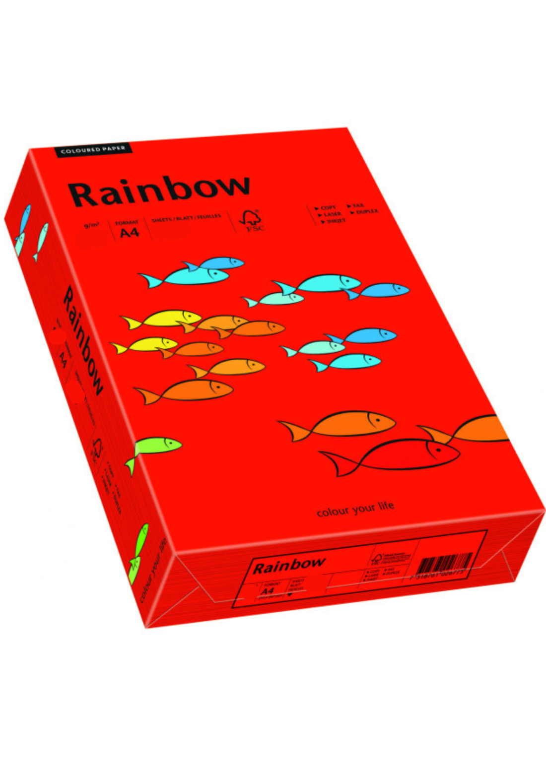 Papier Rainbow 80g R28 czerwony pak. 500A4 Papier Rainbow 80g R28 czerwony pak. 500A4