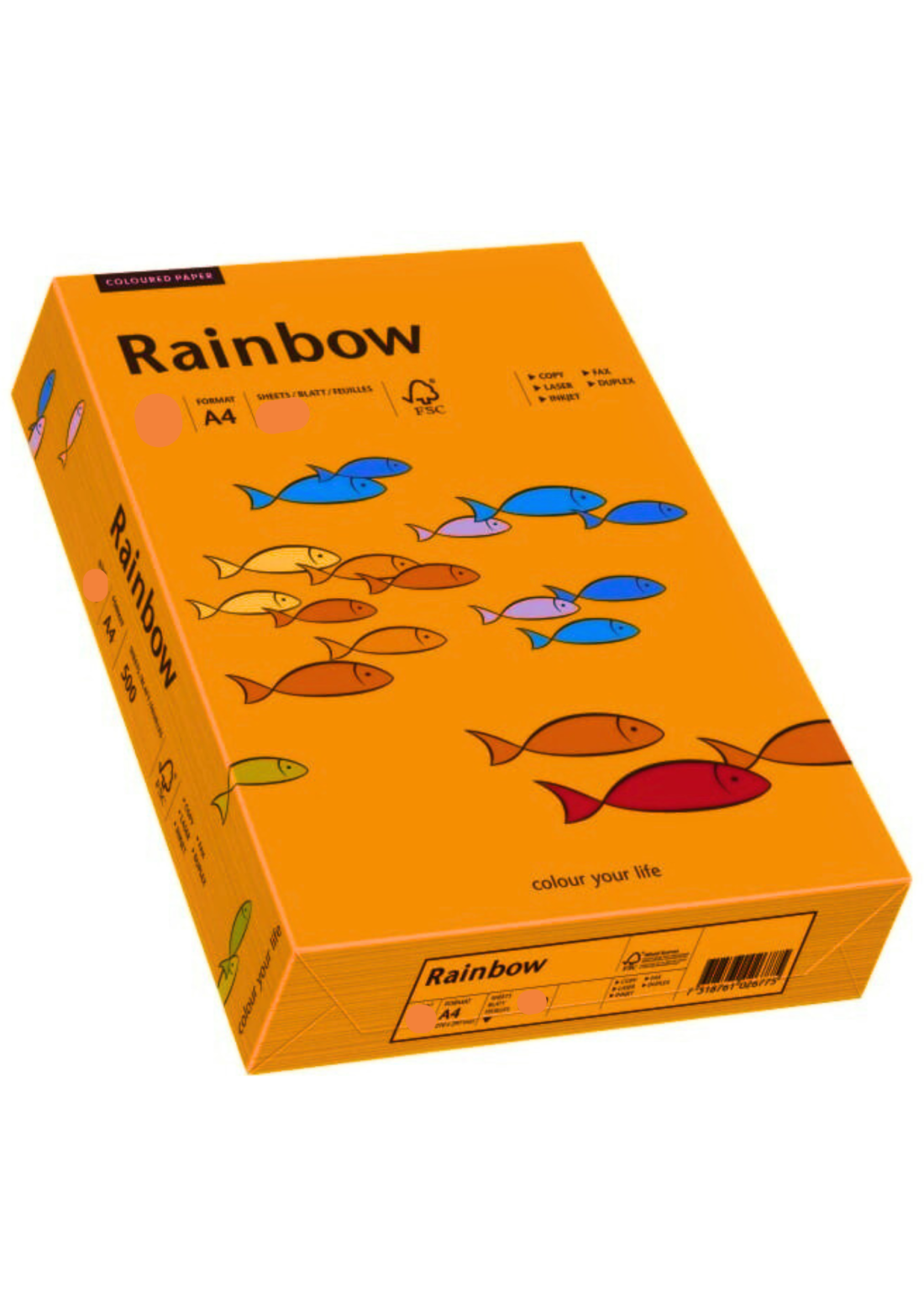 Papier Rainbow 160g R26 int pomarańczowy pak 250A4 Papier Rainbow 160g R26 int pomarańczowy pak 250A4