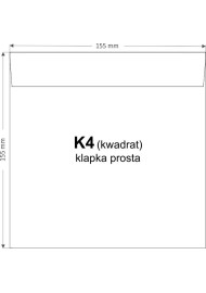 Koperta ozdobna gładka biała K4 HK z nadrukiem świątecznym - nosek 100g