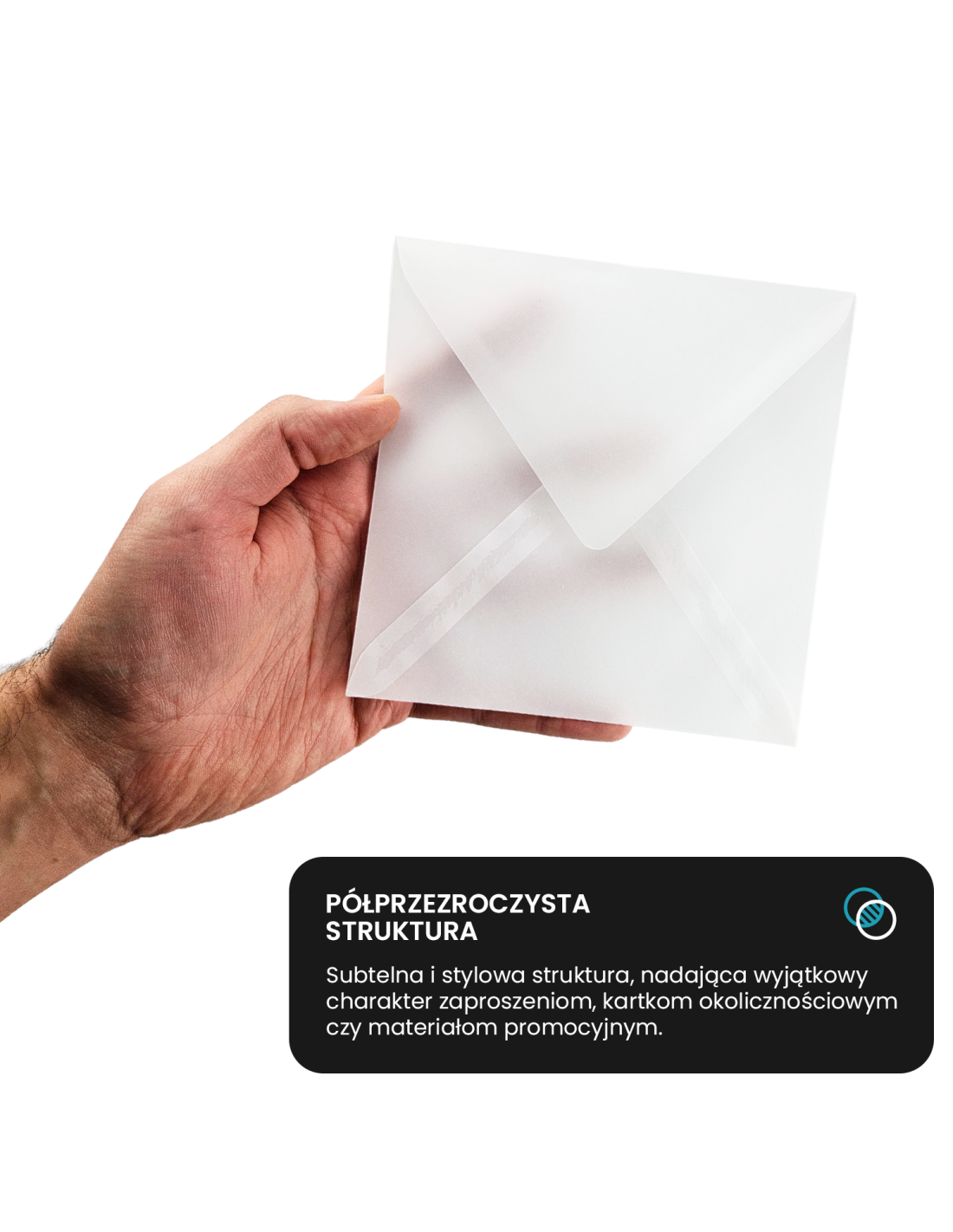 Koperta ozdobna gładka przezroczysta kwadratowa K4 15,3x15,3 BK Aster Tracing delta biała 112g Koperta ozdobna gładka przezroczysta kwadratowa K4 15,3x15,3 BK Aster Tracing delta biała 112g