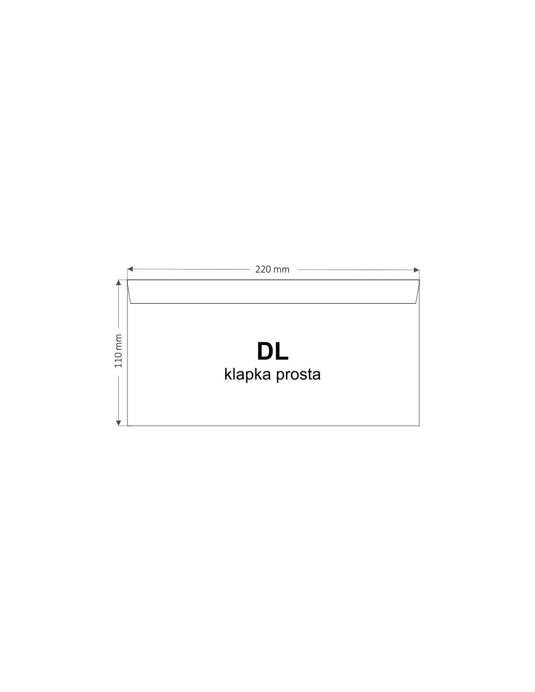 50szt. Koperta listowa DL SK biała OKL 50szt. Koperta listowa DL SK biała OKL