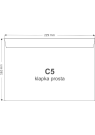 Koperta ozdobna gładka kolorowa C5 16,2x22,9 HK Design ciemna zielona 120g