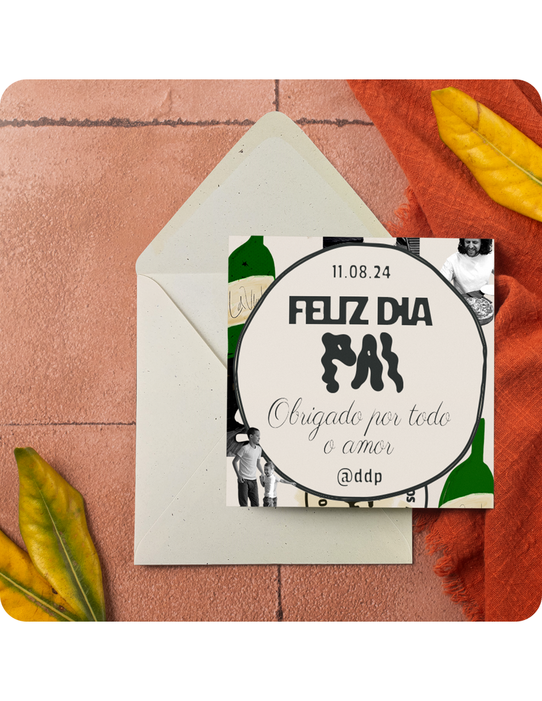 Koperta ozdobna ekologiczna DL HK Flora Tabacco jasno brązowa 130g Koperta ozdobna ekologiczna DL HK Flora Tabacco jasno brązowa 130g