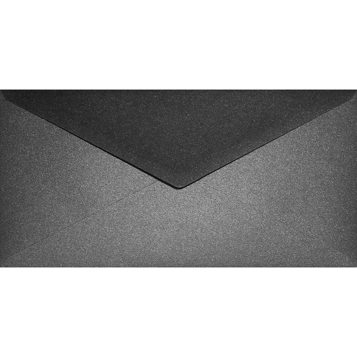 Koperta ozdobna perłowa metalizowana DL 11x22 NK Aster Metallic Black czarna 120g