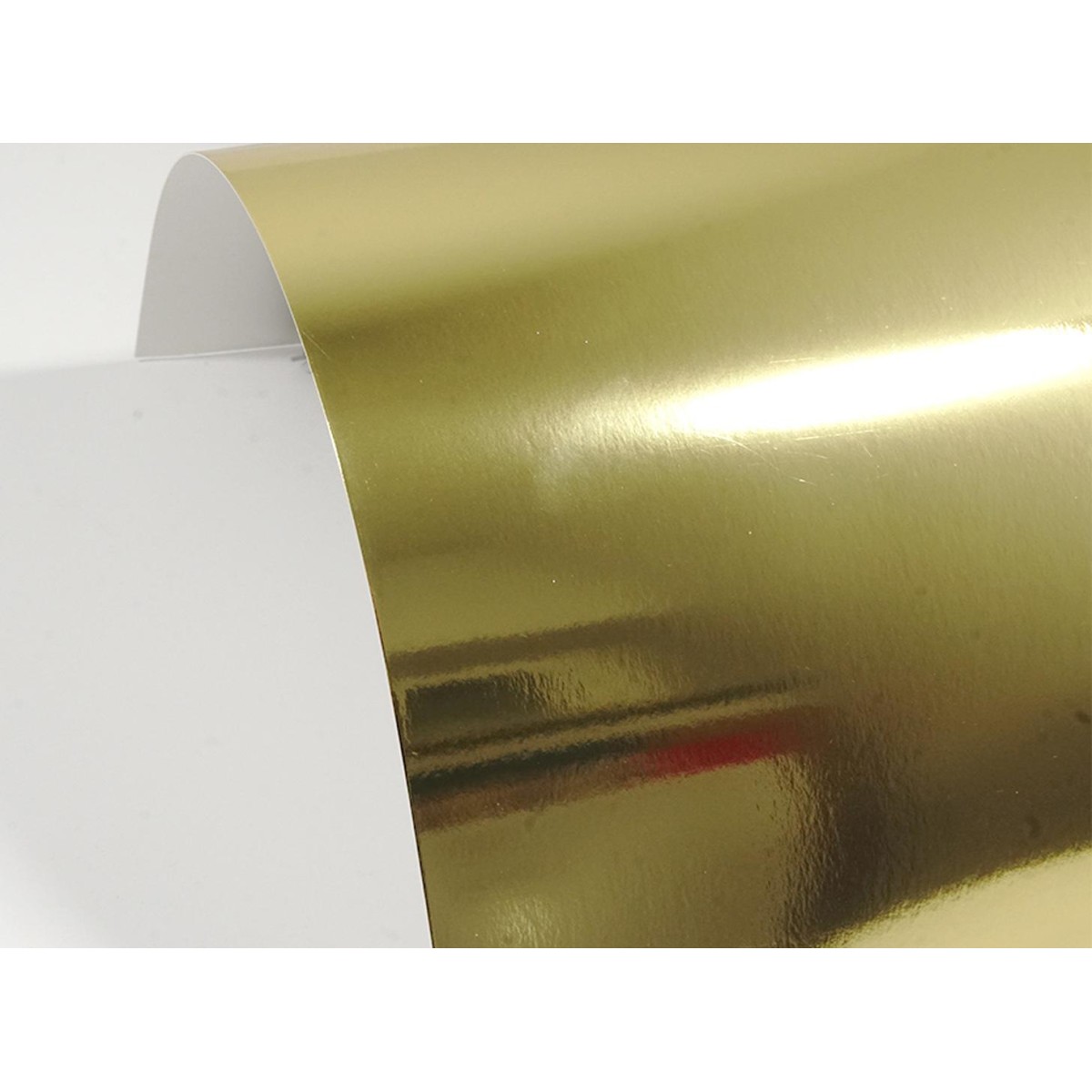 Papier ozdobny kolorowy jednostronnie lustrzany Mirror 300g Lustro Gold złoty pak. 10A4