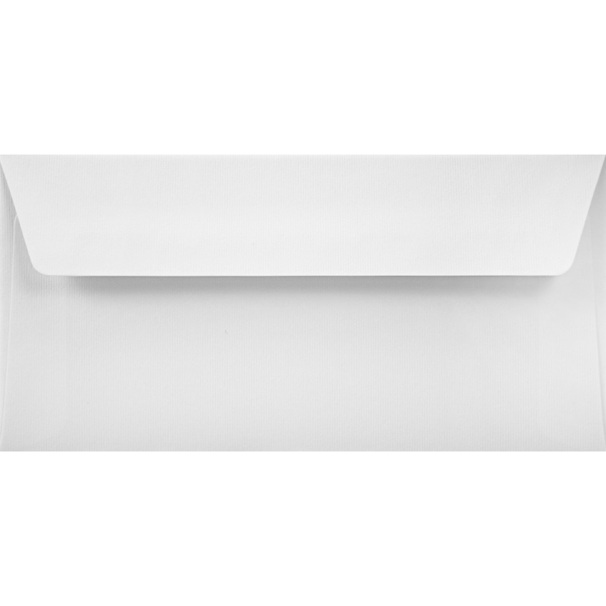 Koperta ozdobna fakturowana DL 11x22 HK Acquerello Bianco prążki biała 120g