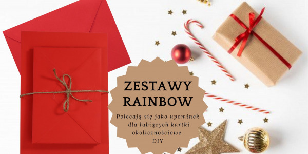 Zestawy Rainbow papier+ koperta