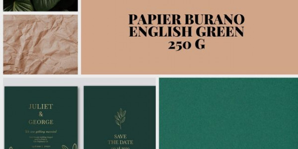 Wiemy, że czekacie - JUŻ JEST - ciemnozielony gwiazdor - 250g Papier Burano English Green.