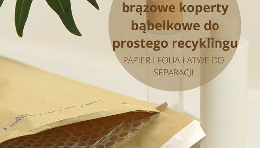 Koperty bąbelkowe w kolorze kraftowym