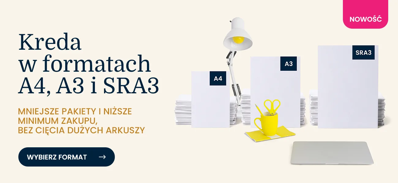 Kreda w formatach A4, A4 i SRA3