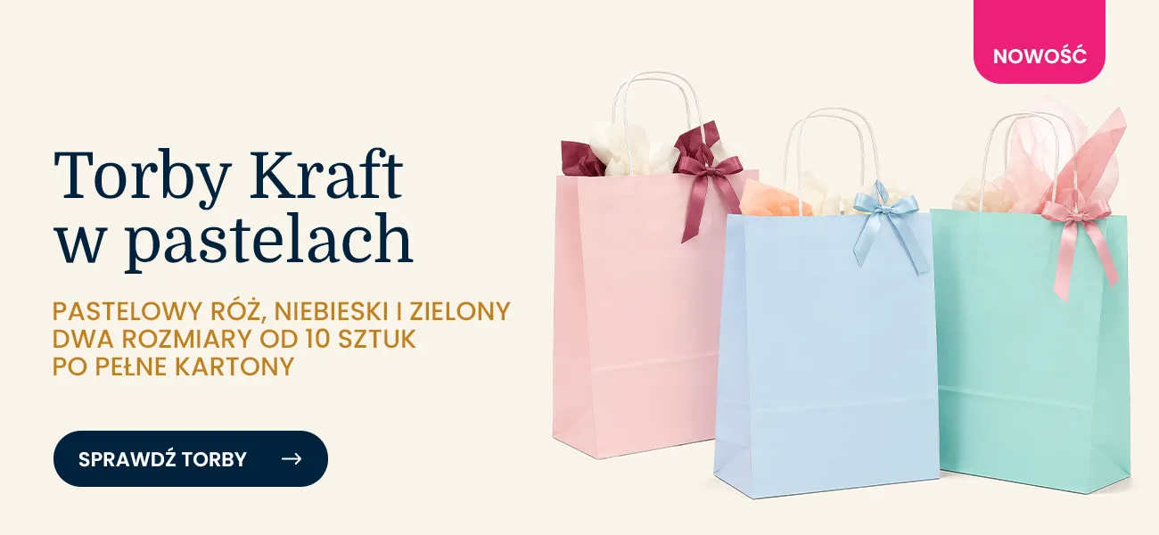 Torby Kraft w pastelach